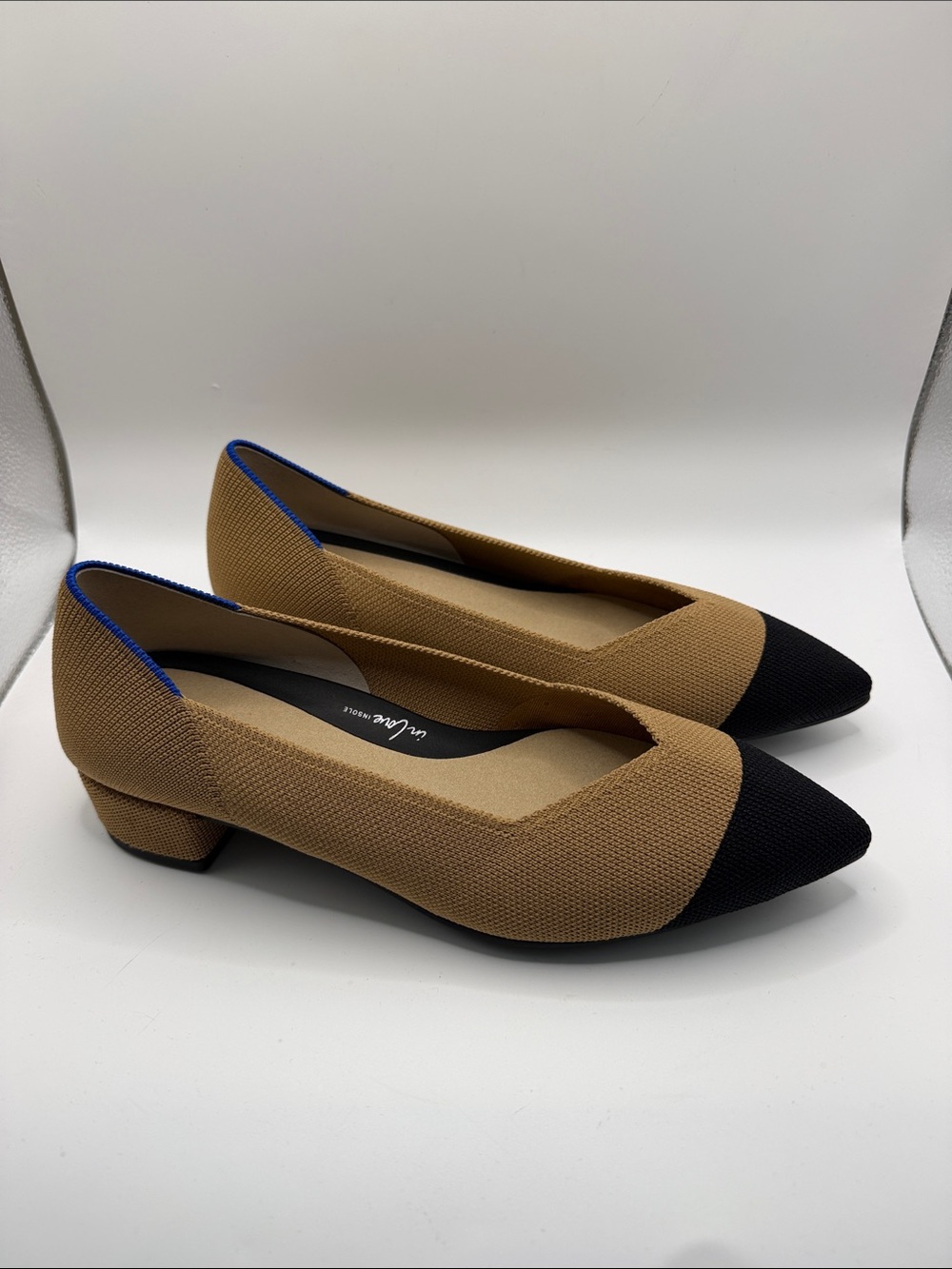 Rothy's, The High Point Block Heel in the Wren Cap Toe colorway. - Picture 2 of 10